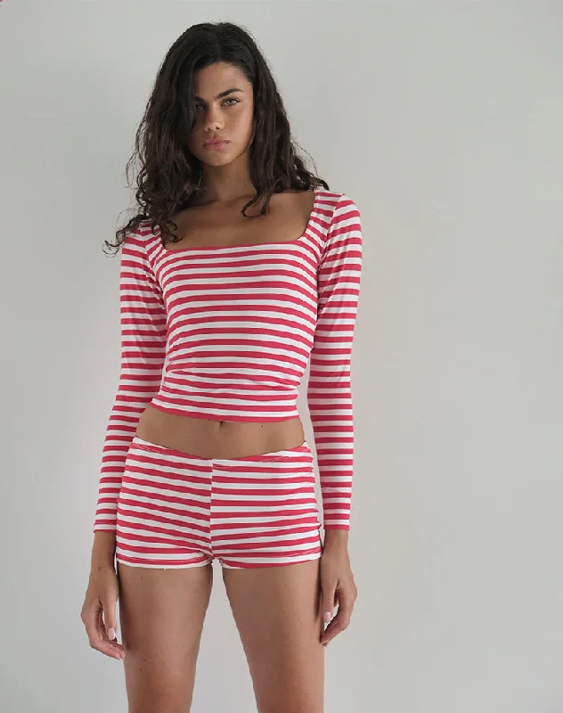 eunia-short-red-white-stripe