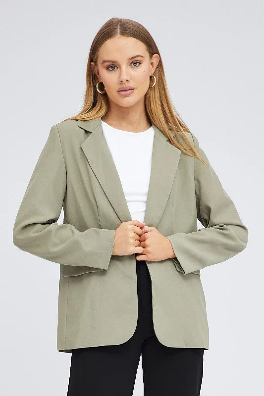 Green Blazer Long Sleeve