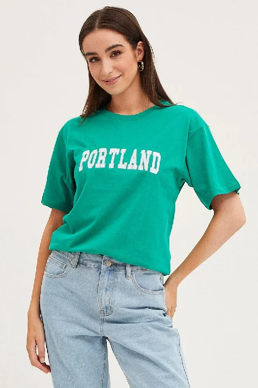 Green T Shirt Short Sleeve