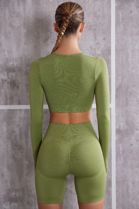 instinct-full-sleeve-crop-top-olive