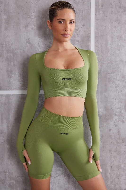 instinct-full-sleeve-crop-top-olive