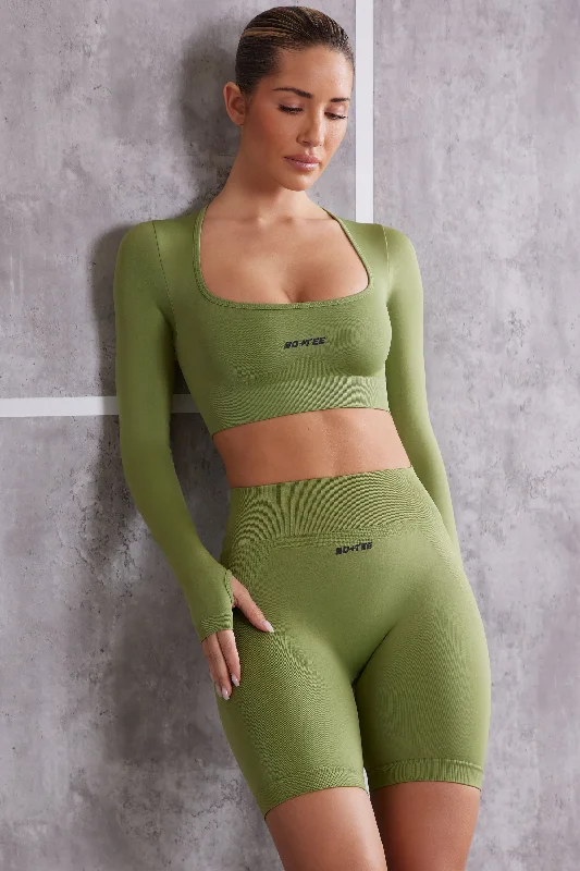 instinct-full-sleeve-crop-top-olive