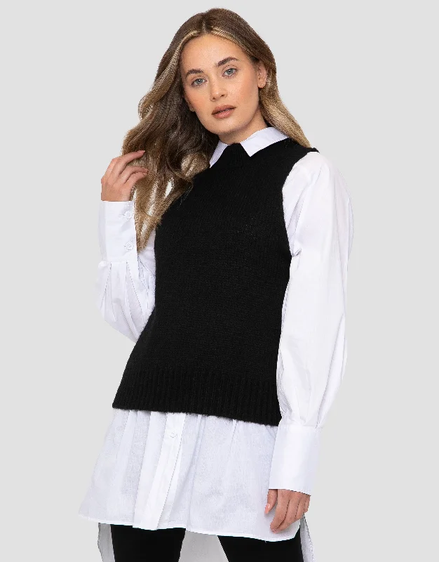 ladies-hazel-black-plain-round-neck-jumpers