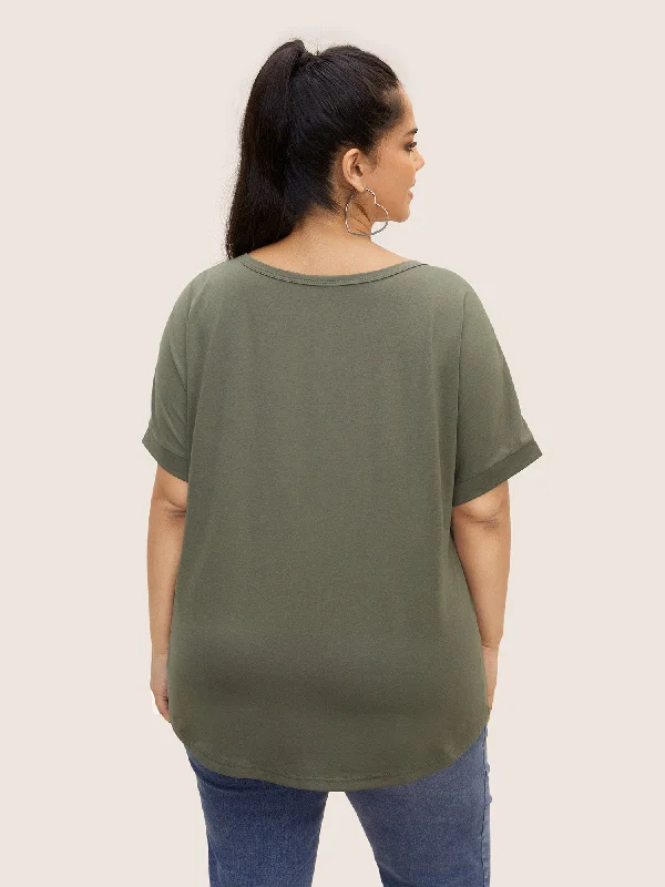 letter-print-dolman-sleeve-curved-hem-t-shirt