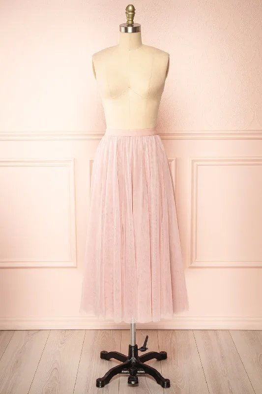 Manitou Pink | A-line Midi Tulle Skirt