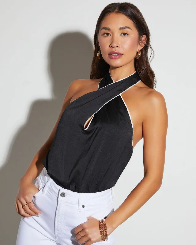 Midnight Muse Halter Neck Bodysuit