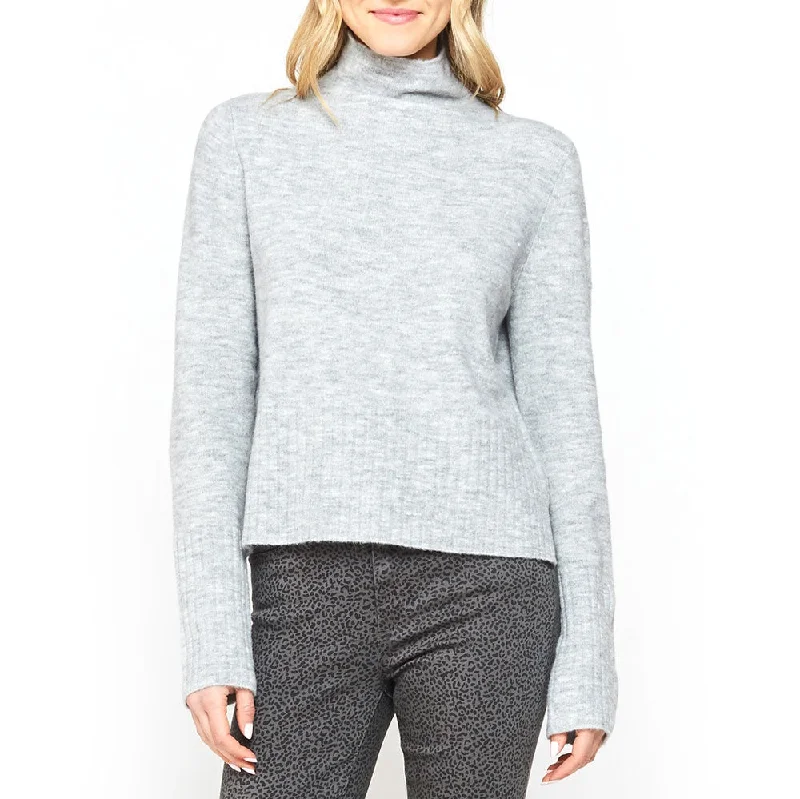 Montserrat Shaded Grey Mock Neck Sweater