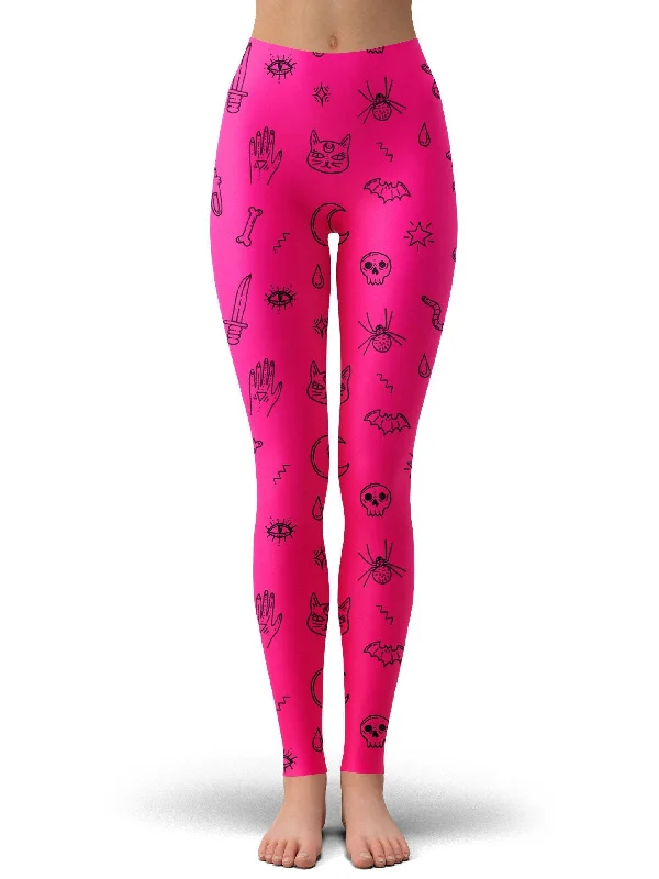 Pink Pattern Leggings