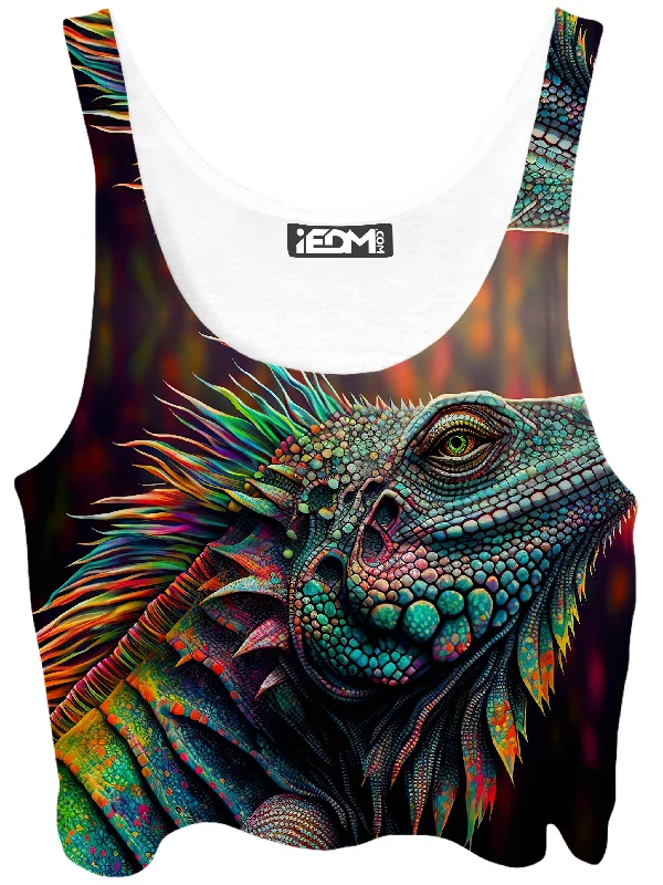 Psychedelic Giant Iguana 2.0 Crop Top