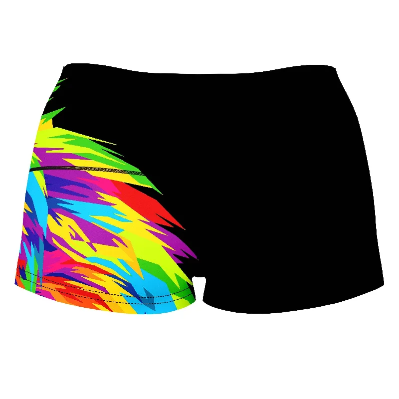 psychedelic-lion-high-waisted-womens-shorts