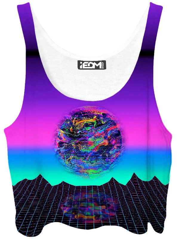 Psychedelic Outrun Crop Top