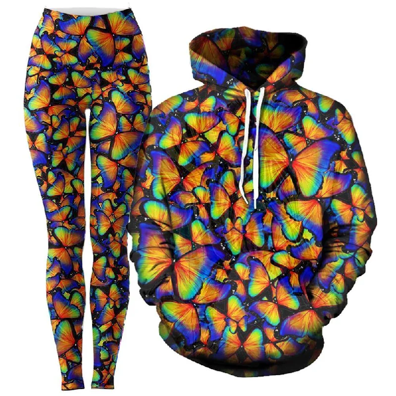 Rainbow Fly Hoodie and Leggings Combo