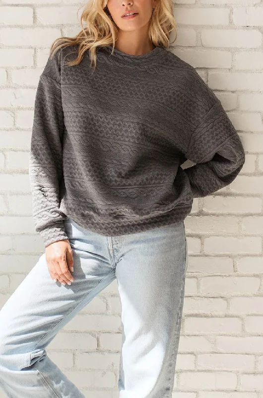 Raquel Grey | Round Collar Sweater