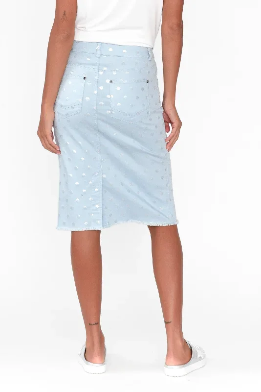 reiner-blue-foil-spot-cotton-skirt