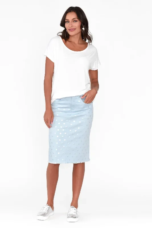 reiner-blue-foil-spot-cotton-skirt