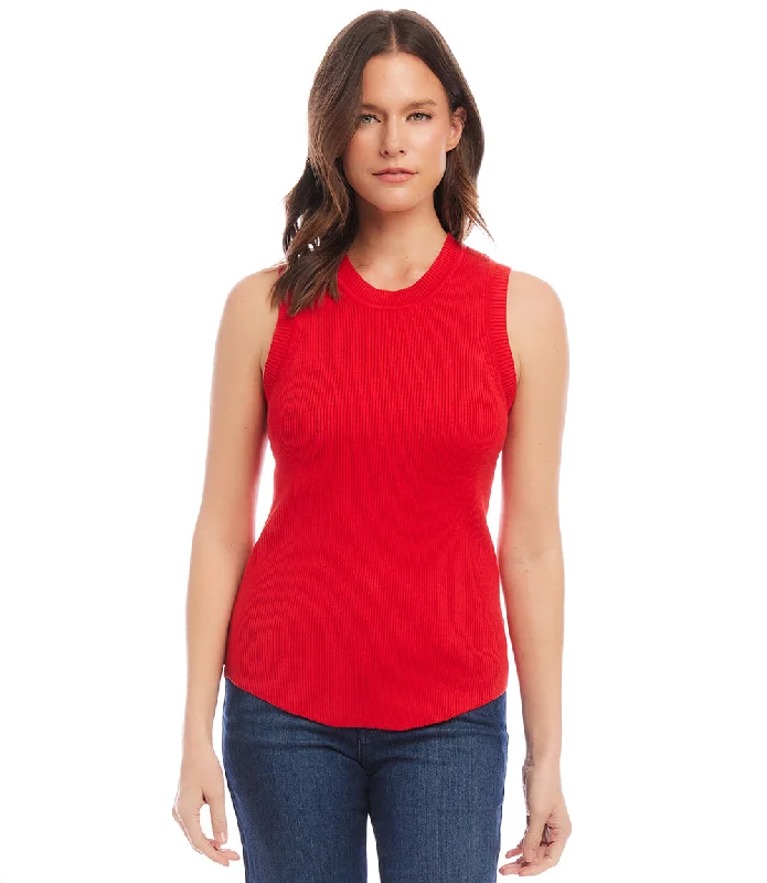 Ribbed Sleeveless Sweater Tank