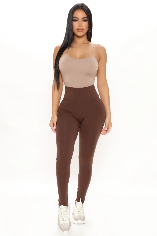 Running Around High Rise Legging - Chocolate