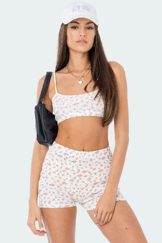 Primrose Waffle Crop Top