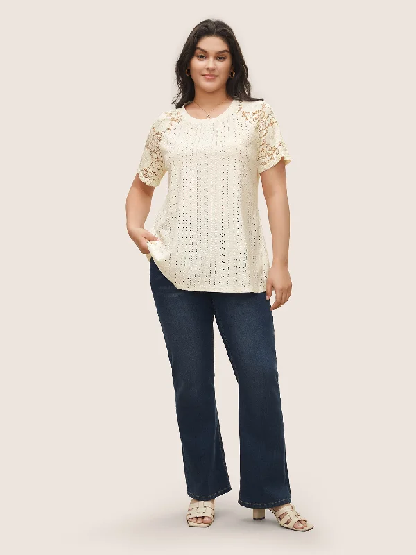 solid-broderie-anglaise-lace-raglan-sleeve-t-shirt