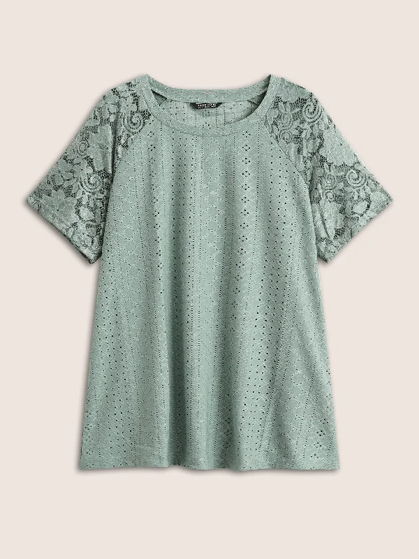 solid-broderie-anglaise-lace-raglan-sleeve-t-shirt