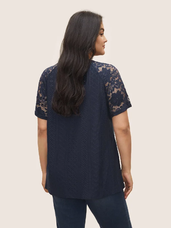 solid-broderie-anglaise-lace-raglan-sleeve-t-shirt