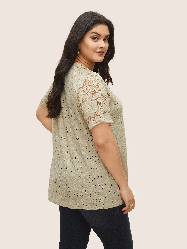 solid-broderie-anglaise-lace-raglan-sleeve-t-shirt