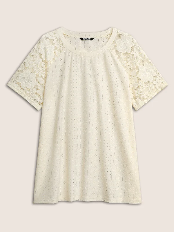 solid-broderie-anglaise-lace-raglan-sleeve-t-shirt