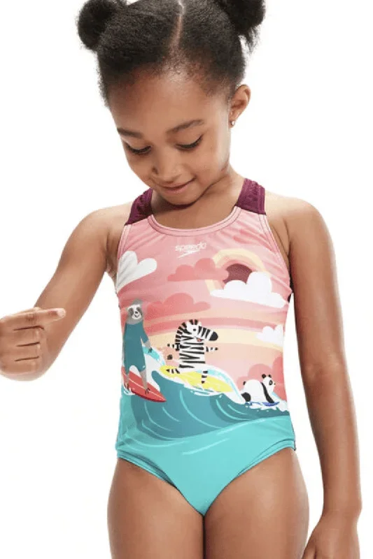 Speedo Toddler Girls Digital Printed Swimsuit