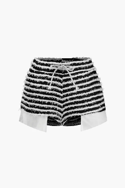 Stripe Tie Waist Shorts