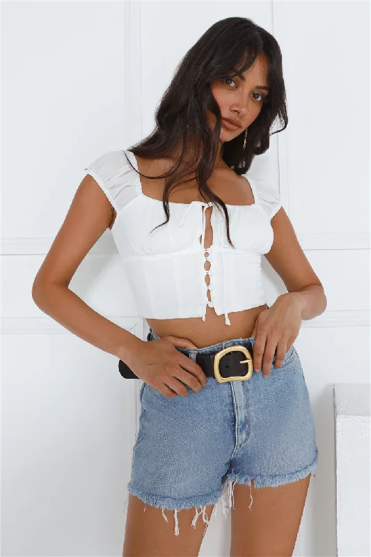 Sweetness Crop Top White