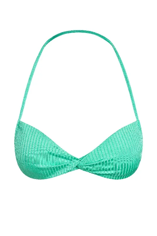 Tamarama Top - Turquoise Wide Rib