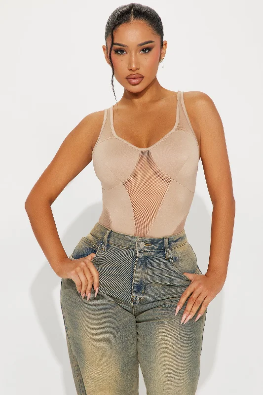 The Boy Is Mine Bodysuit - Taupe/combo