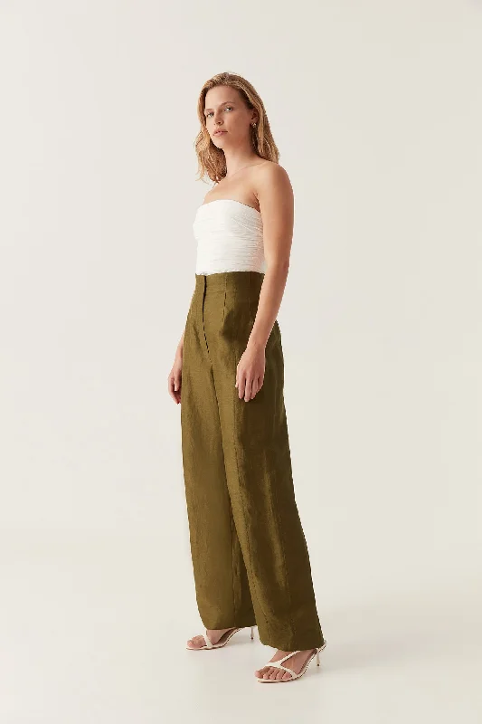 theory-cinched-pant-deep-olive