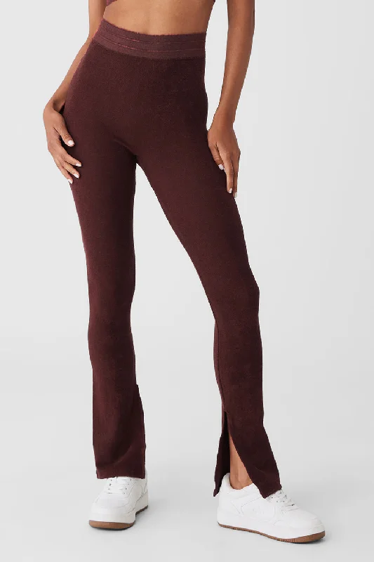 Seamless Luxe Terry High-Waist Cuddle Legging - Cherry Cola