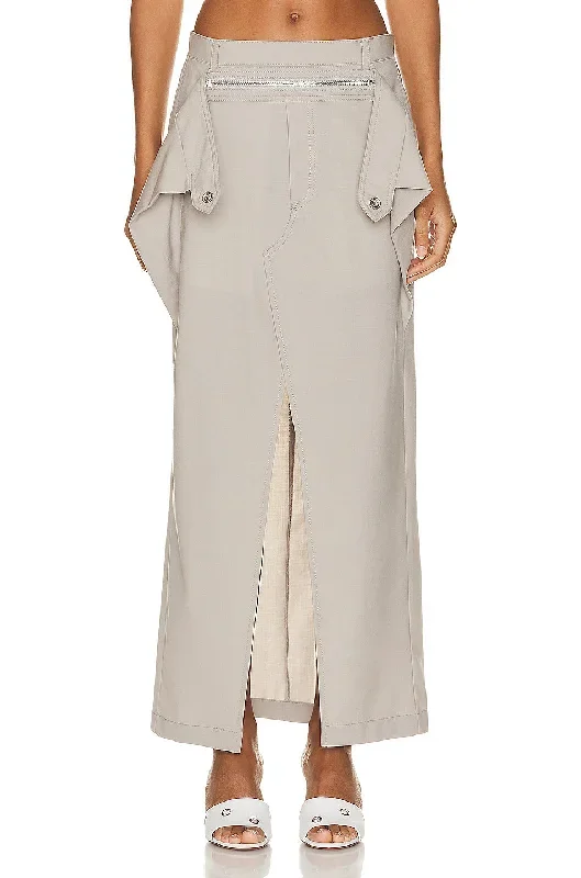 Zip Access Maxi Skirt